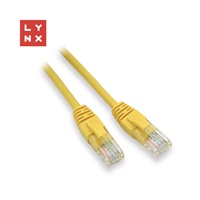 LYNX UTP patch kabel Cat5e, PVC, CCA, 10m, žlutý