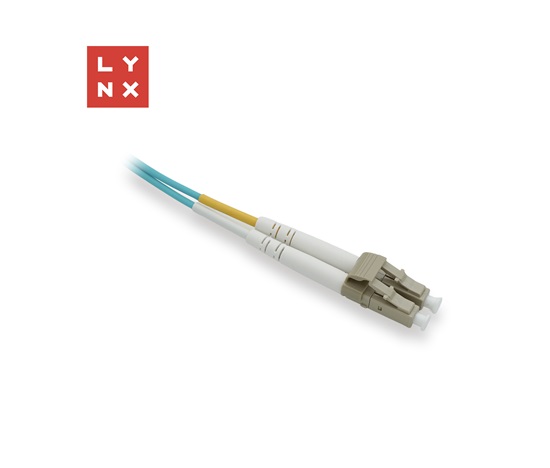 LYNX duplexní patch kabel MM, OM3, LC/LC, 50/125µm, 15m