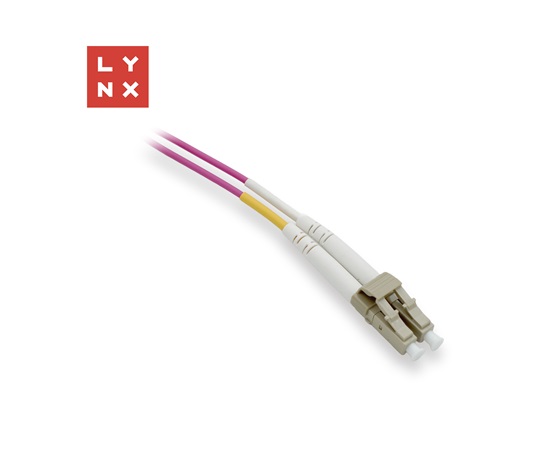 LYNX duplexní patch kabel MM, OM4, LC/LC, 50/125µm, 0,5m