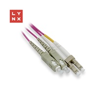 LYNX duplexní patch kabel MM, OM4, LC/SC, 50/125µm, 15m