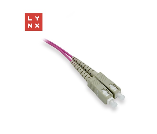 LYNX duplexní patch kabel MM, OM4, SC/SC, 50/125µm, 15m