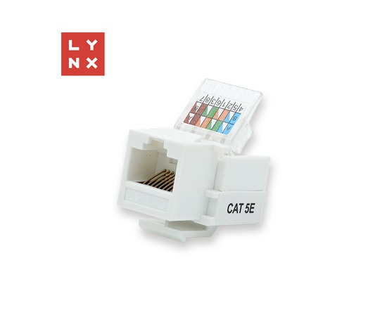 LYNX keystone UTP Cat5e, samozařevácí, 90 stp., bílý