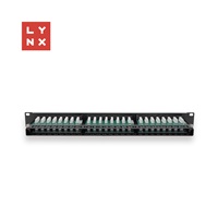 LYNX 19" patch panel  48-port, UTP Cat6, 50µ, nestíněný, černý