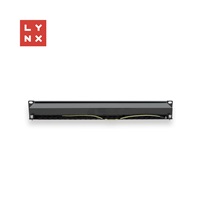 LYNX 19" patch panel 24-port, STP Cat6a, 50µ, stíněný, černý