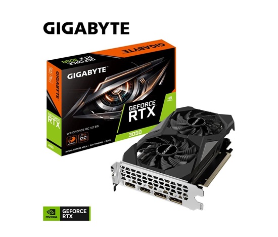 GIGABYTE VGA NVIDIA GeForce RTX 3050 WINDFORCE OC 6G V2, 6G GDDR6, 2xDP, 2xHDMI