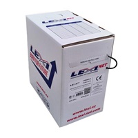 LEXI-Net instalační kabel UTP CAT 5e 24AWG venkovní PE černý 305m samoodvíjecí box