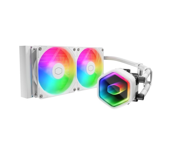 Cooler Master vodní chladič MasterLiquid 240 Core II, 2x240mm, LGA1851, AM5, bílá