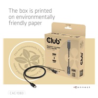 Club3D Adaptér aktivní DisplayPort 1.4 na HDMI HDR (M/M), 2m