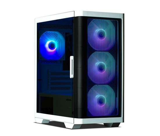 ZALMAN case M4, Mini Tower, mATX, 2xUSB 3.0, 1xUSB 2.0, 4x 120mm RGB Fan, bílá