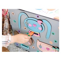 Activity board kostka XXL s LED - růžová