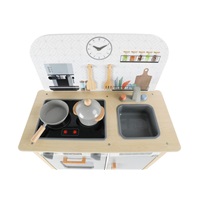 Dětská dřevěná kuchyňka Classic s rozšířeným příslušenstvím + textilní set ZDARMA