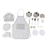 Dětská dřevěná kuchyňka Premium s rozšířeným příslušenstvím + textilní set ZDARMA