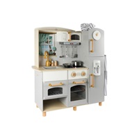 Dětská dřevěná kuchyňka Premium s rozšířeným příslušenstvím + textilní set ZDARMA