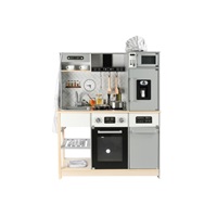 Dětská dřevěná kuchyňka s rozšířeným příslušenstvím + textilní set ZDARMA - moderní design