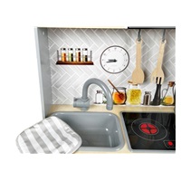 Dětská dřevěná kuchyňka s rozšířeným příslušenstvím + textilní set ZDARMA - moderní design