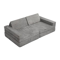 Dětská pohovka a bunkr pro děti - šedá