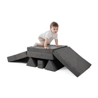 Dětská pohovka a bunkr pro děti - šedá