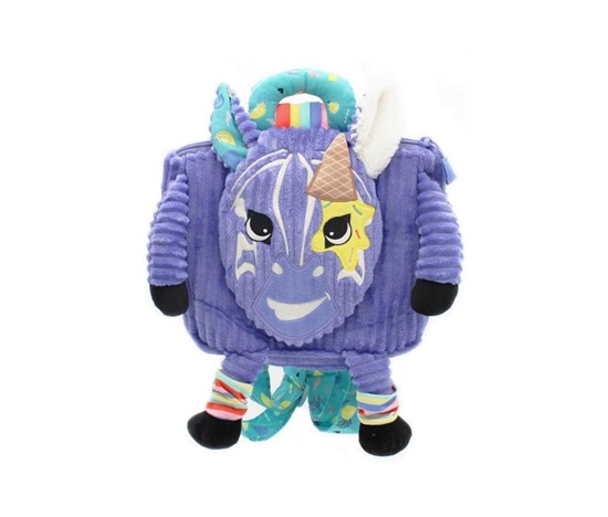 Dětský batůžek z heboučkého manšestru zebra