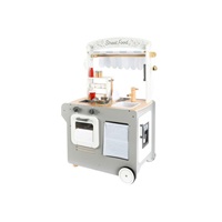 Dětský dřevěný obchod na hraní - pojízdný