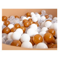 Dětský suchý bazének 90x30 cm s míčky 200 ks - béžový