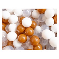 Dětský suchý bazének 90x30 cm s míčky 200 ks - béžový