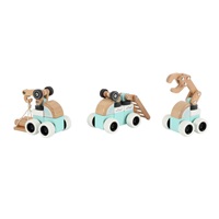 Dřevěná auta (stroje) pro děti s pohyblivými prvky