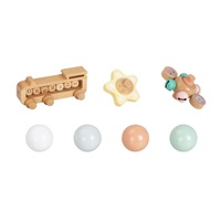 Dřevěná kuličková dráha XL s vláčkem ZDARMA - smontovaná