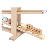 Dřevěná kuličková dráha XL s vláčkem ZDARMA - smontovaná