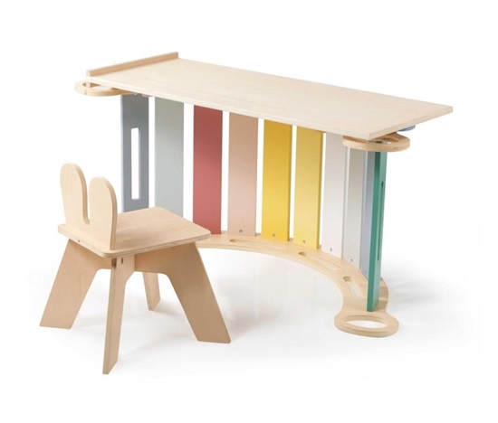 Dřevěná montessori houpačka 100 cm 6v1 max s prknem a židlí - set pastel