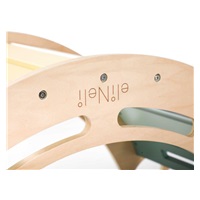 Dřevěná montessori houpačka 100 cm 6v1 max s prknem a židlí - set pastel