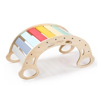 Dřevěná montessori houpačka 5v1 s prknem 2v1 - set fresh (NOVINKA)