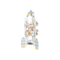 Dřevěná raketa s výtahem a doplňky