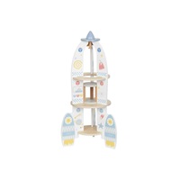 Dřevěná raketa s výtahem a doplňky