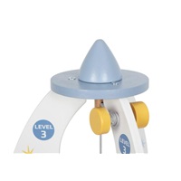 Dřevěná raketa s výtahem a doplňky