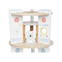 Dřevěná raketa s výtahem a doplňky