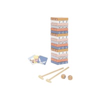 Dřevěná věž Jenga se zvířátky z farmy