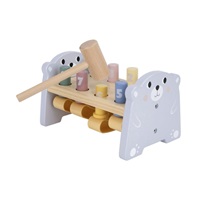 Dřevěná zatloukačka medvídek s čísly