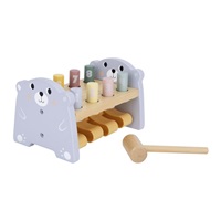 Dřevěná zatloukačka medvídek s čísly