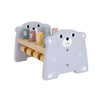 Dřevěná zatloukačka medvídek s čísly