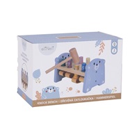 Dřevěná zatloukačka medvídek s čísly