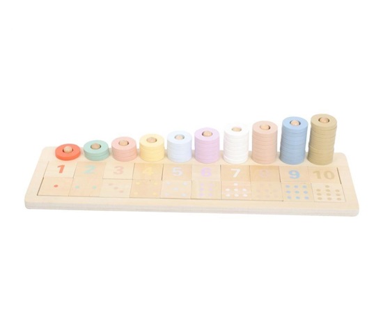 Dřevěné nasazovací montessori počítadlo