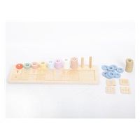 Dřevěné nasazovací montessori počítadlo