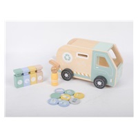 Dřevěné popelářské auto pro děti