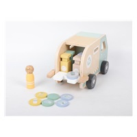 Dřevěné popelářské auto pro děti