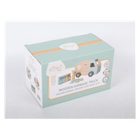 Dřevěné popelářské auto pro děti