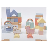 Dřevěné stavební kostky pro děti - Farma (70 ks)