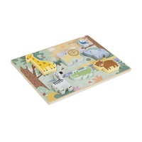 Dřevěné vkládací puzzle - zvířátka v ZOO