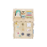 Dřevěný activity board domeček - natur