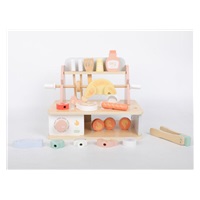 Dřevěný gril pro děti s doplňky - BBQ sada