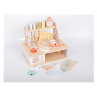 Dřevěný gril pro děti s doplňky - BBQ sada